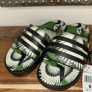 adidas Adilette Platform Slides Crew Green Core Black (Women's) EU40.5